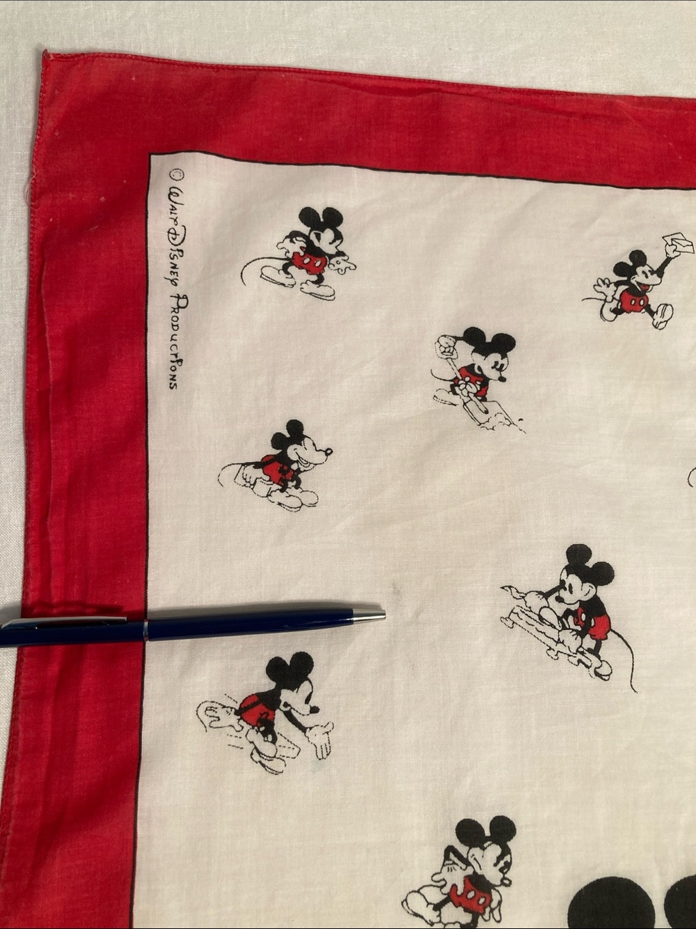 Vintage Walt Disney Productions Mickey Mouse bandana scarf all positions RN33100 - Picture 16 of 16